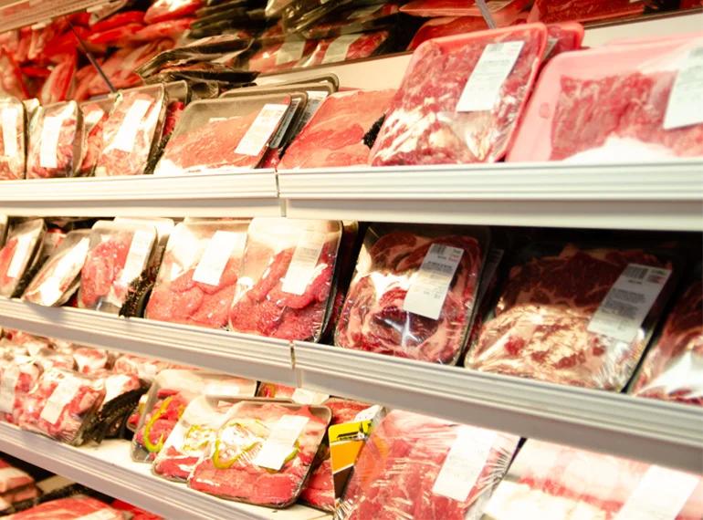 fresh meat shelf at Fresh County Market