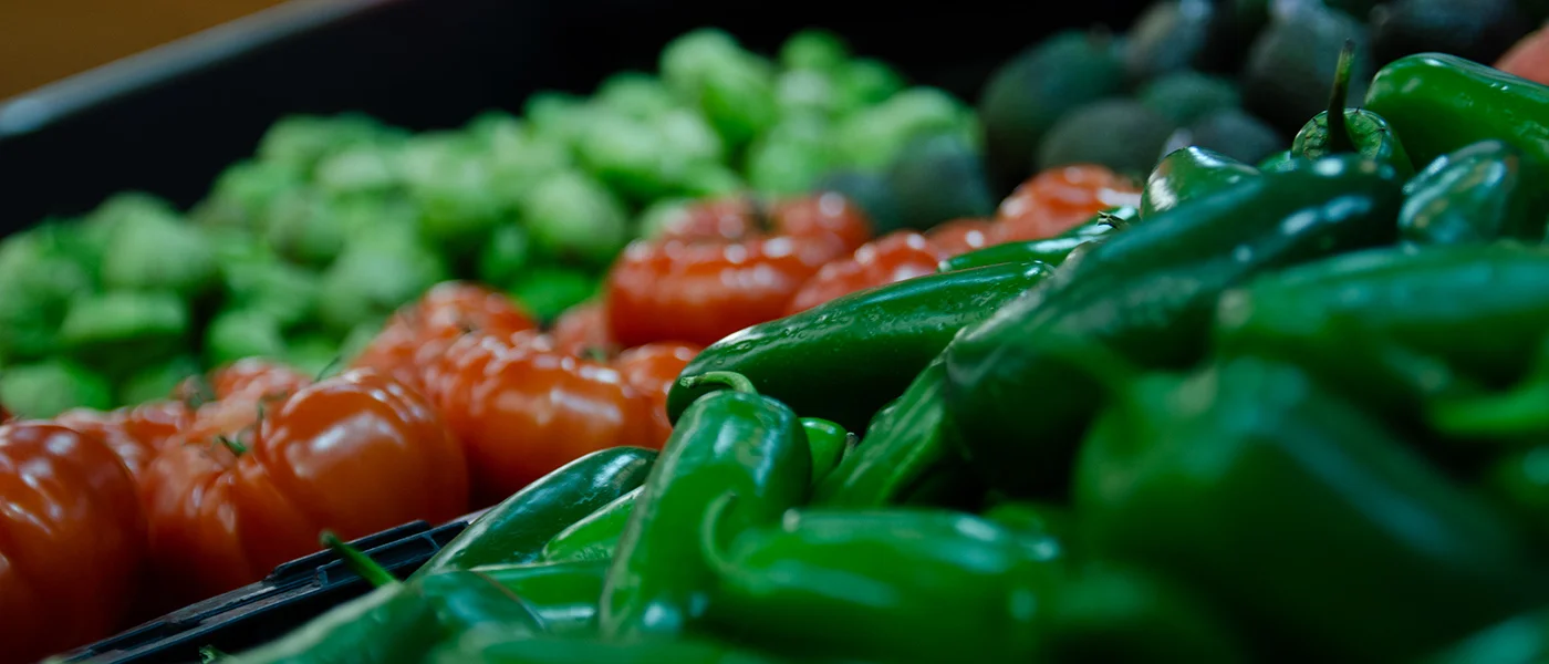 jalapenos and tomatoes at Fresh County Market