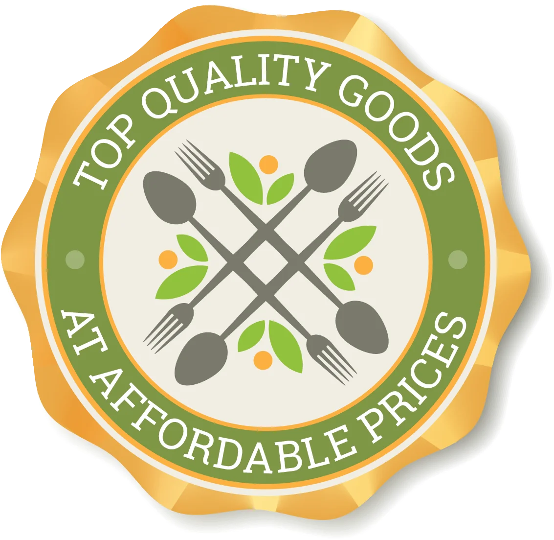 top quality goods at affordable prices badge